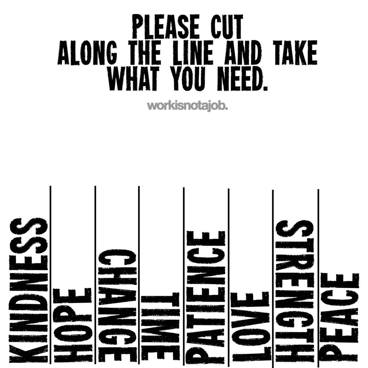 Take cuts. We need you плакат. No Cut please.